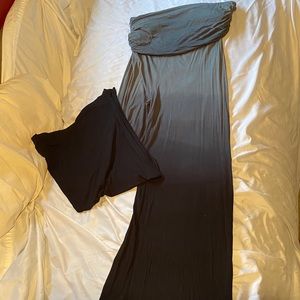 Ombré strapless jumpsuit